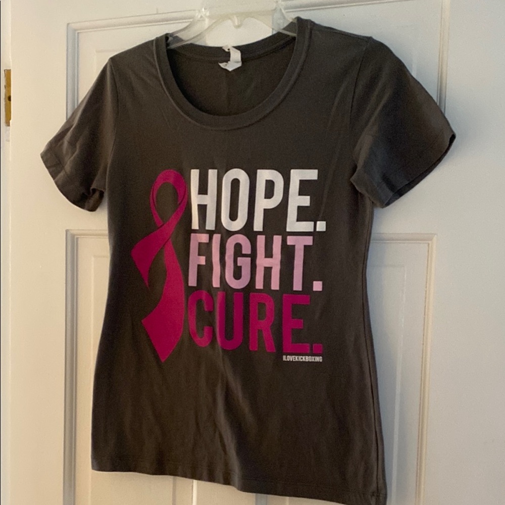 ILKB BC Gray Fitted Short Sleeve Tee with Hope Graphic